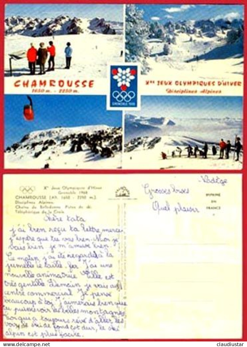 ** GRENOBLE  -  STADE  De  GLACE  1968  +  CHAMROUSSE  1968 ** - Jeux Olympiques