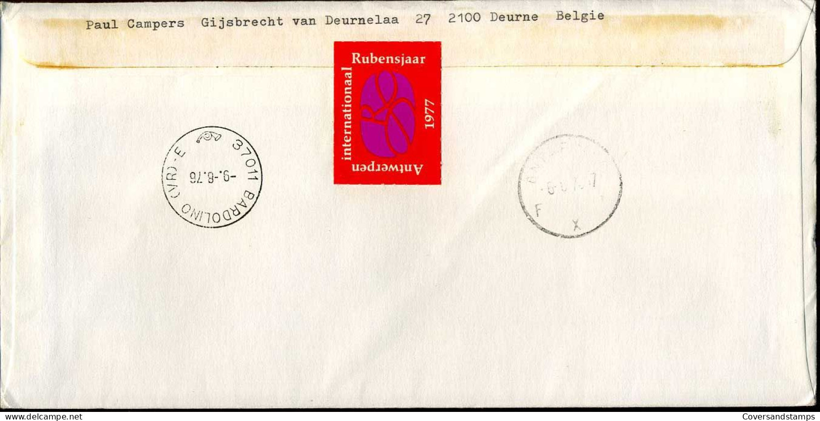 1811/15 Op Aangetekende Express Brief Naar Ufficio Postale Bardolino, Italië - Lettres & Documents