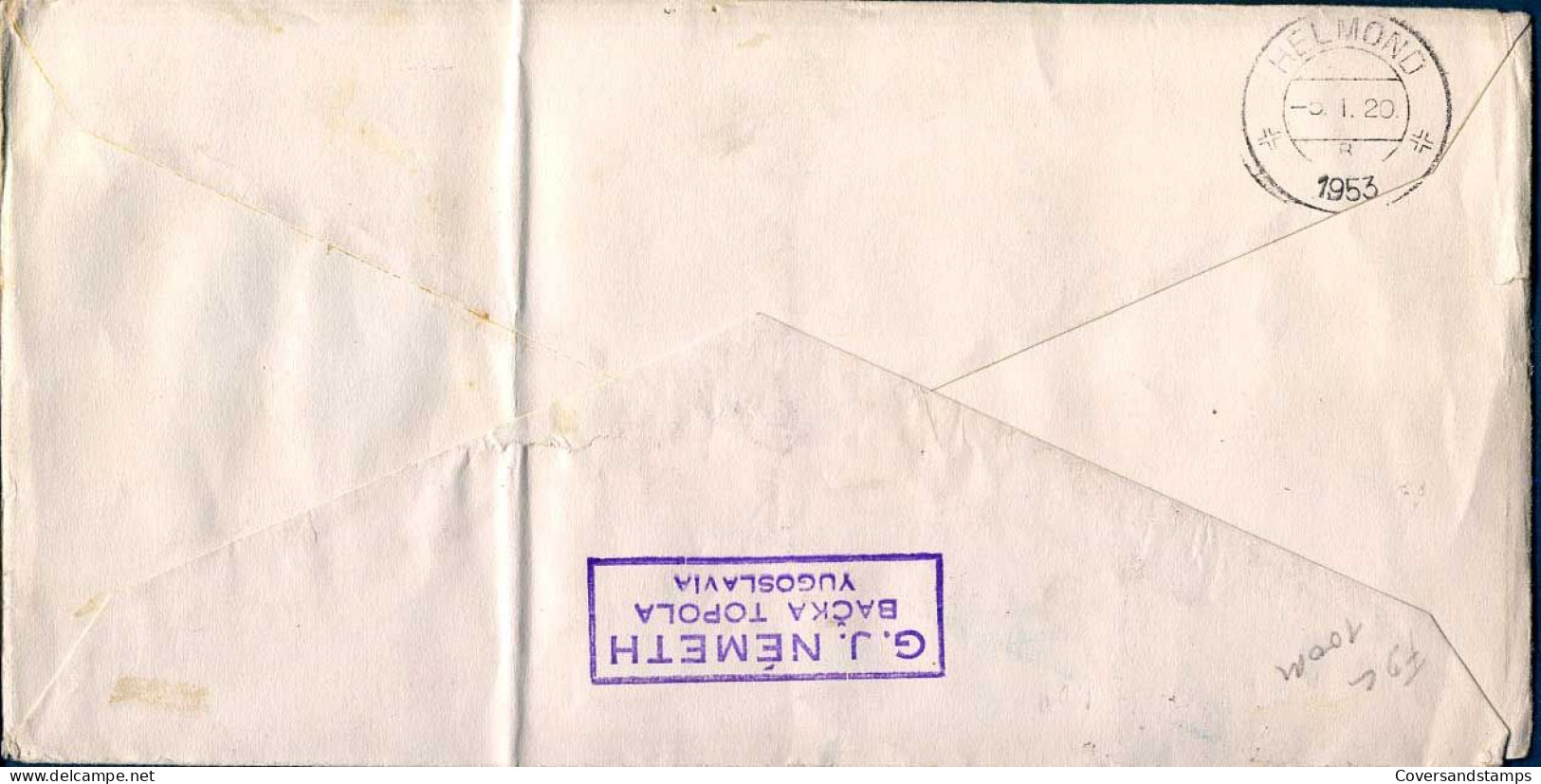 Joegoslavië - Registered Cover To Helmond, Netherlands - Brieven En Documenten