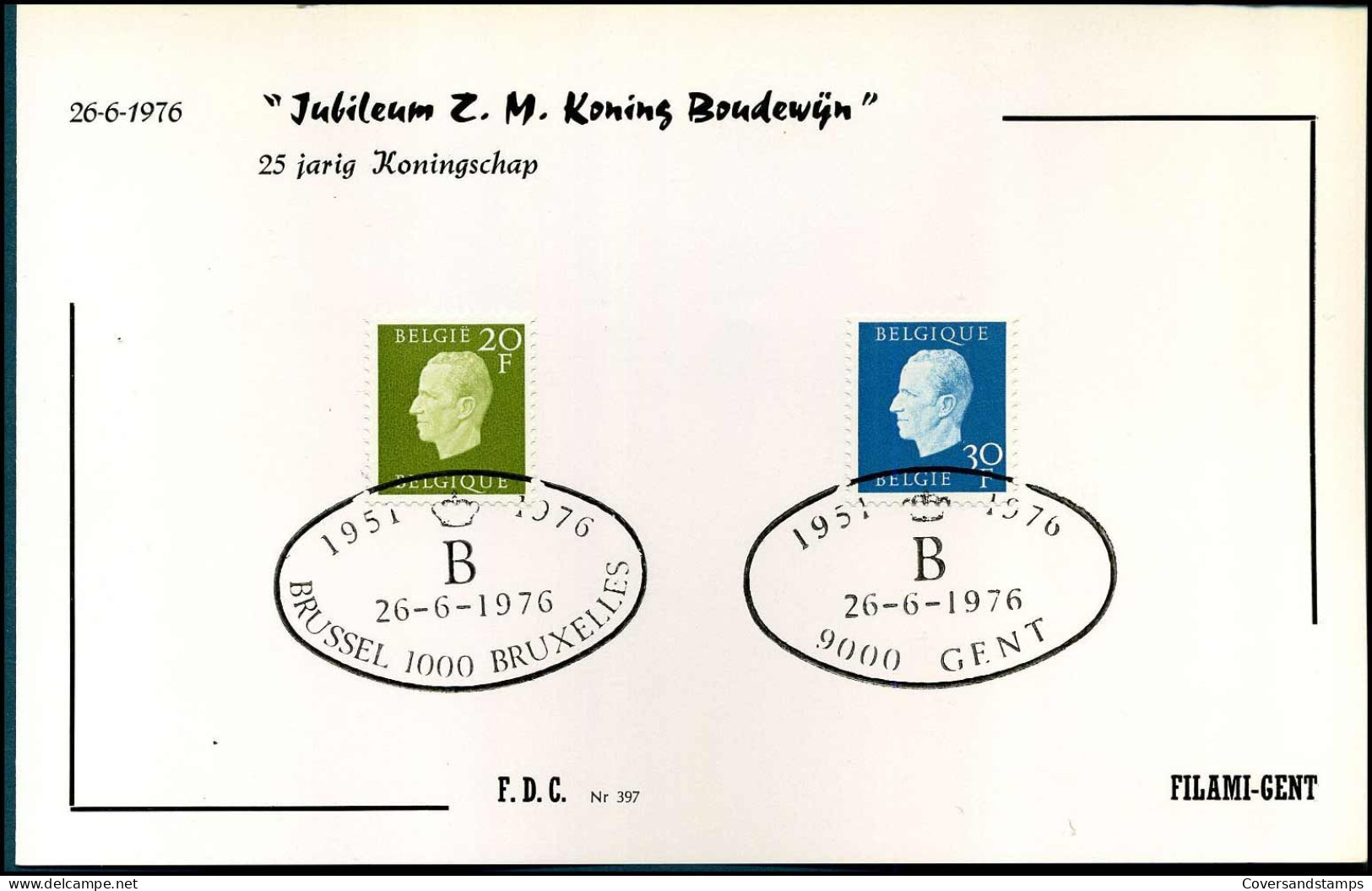 FDC Filami  - 1811/15 - Jubileum Z.M. Koning Boudewijn - 1971-1980