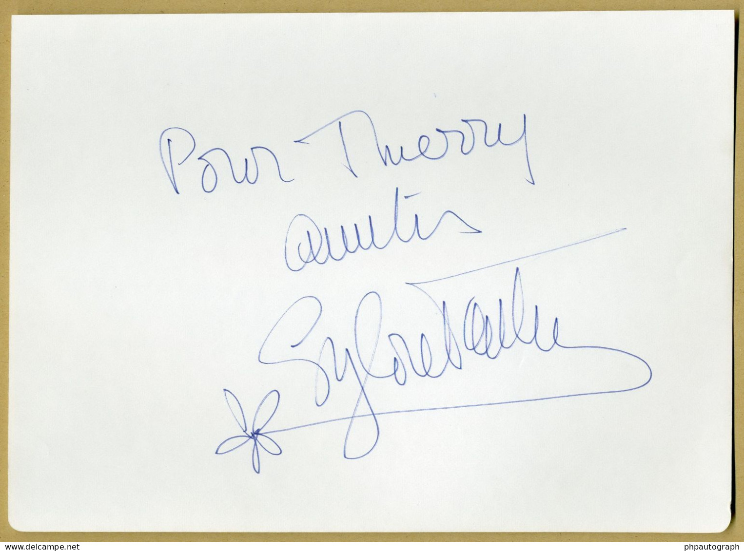 Sylvie Vartan - French Singer - In Person Signed Album Page + Photo - Paris 1986 - Sänger Und Musiker