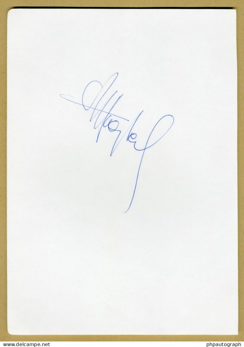 Huey Lewis - Rare In Person Signed Album Page + Photo - Paris 1986 - COA - Cantantes Y Musicos