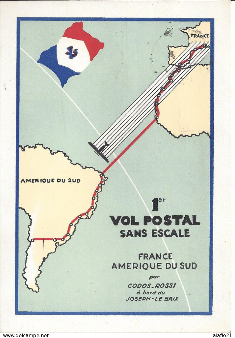 PA N° 7 Sur CARTE - RAID INTERROMPU à DESTINATION AMERIQUE Du SUD - 1927-1959 Covers & Documents