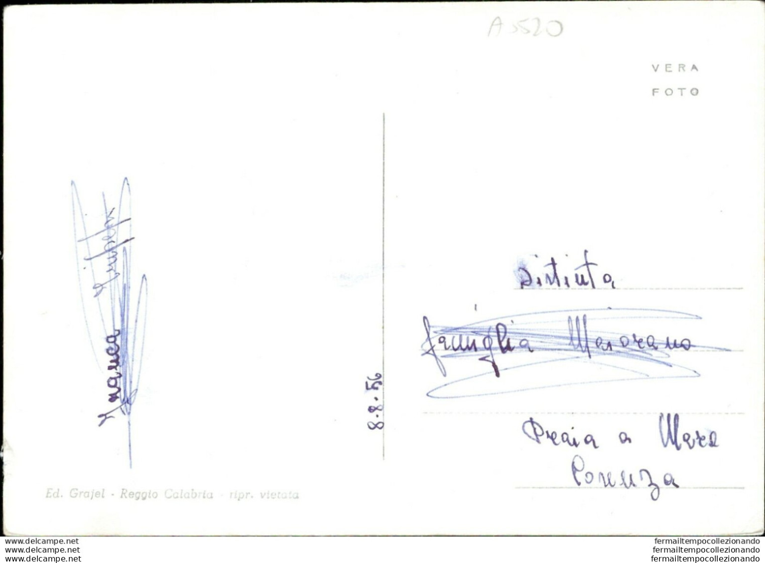 Ao520 Cartolina Saluti Da Reggio Calabria - Reggio Calabria