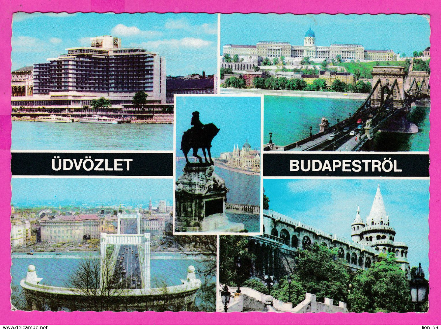 294496 / Hungary - Üdvözlet Budapestről Budapest Bridge Monument Port Hotel PC 1972 USED 3 Ft. Budepest Flamme - Cartas & Documentos