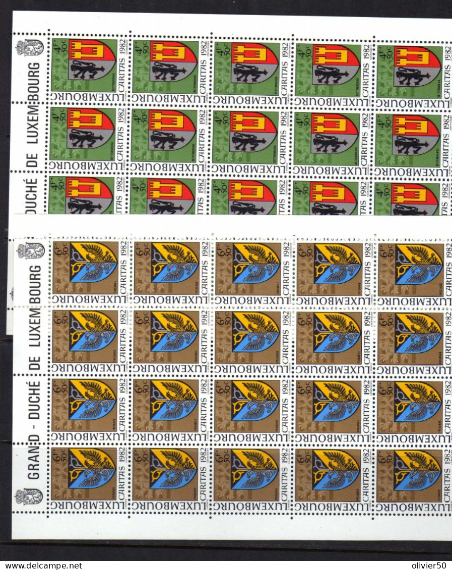 Luxembourg - 1982 - 1013/1017 - Caritas - Armoiries Communales Et Vitrail - Neufs** MNH - Ongebruikt