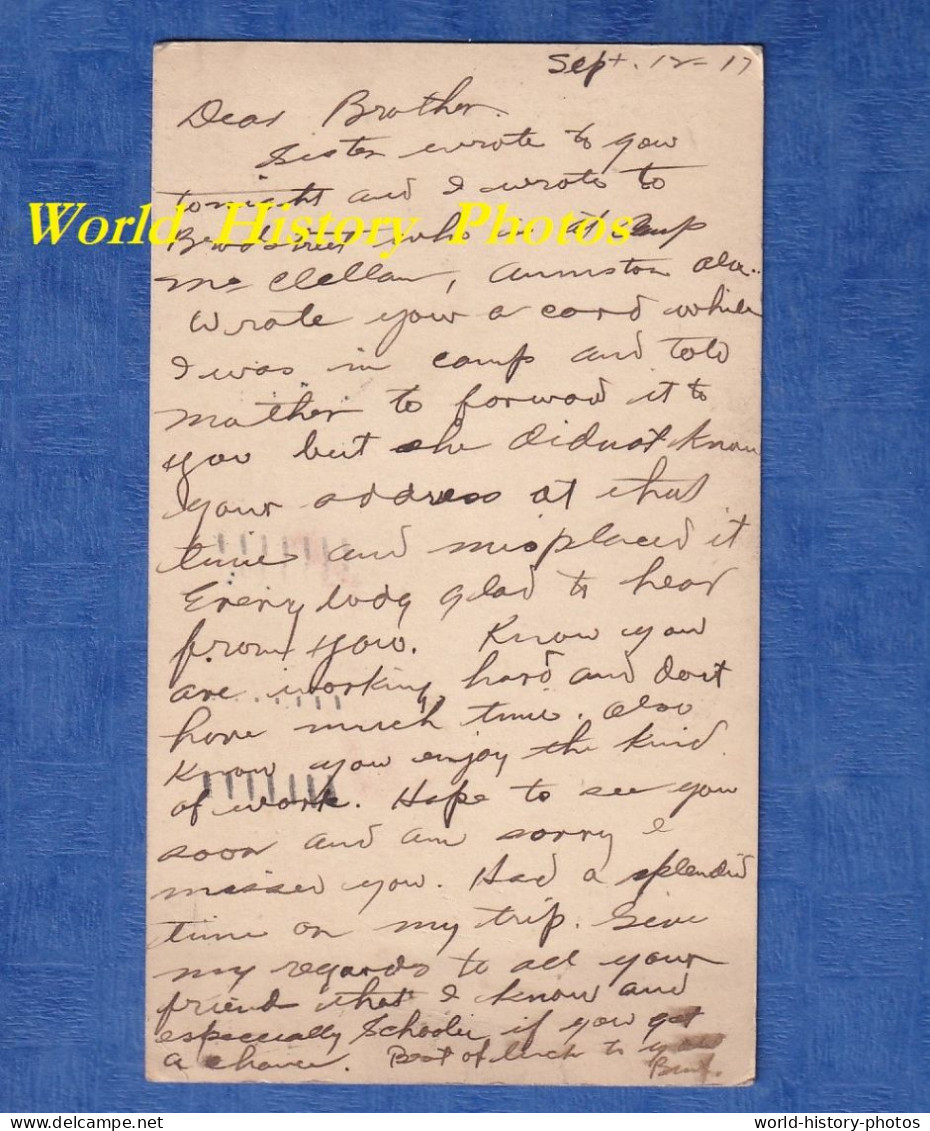 CPA / Entier Postal - 1917 - Cachet De RICHMOND , VA - Envoi Au 1st Lt Herbert S. Ragland 3rd Co. E.O.R.C. Washington DC - Covers & Documents