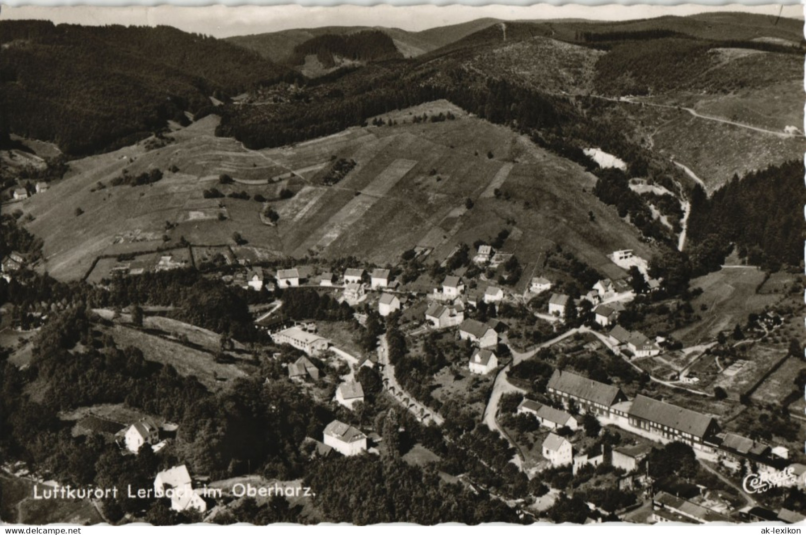 Lerbach-Osterode (Harz) Panorama-Ansicht Vom Flugzeug Aus, Luftbild AK 1962 - Osterode