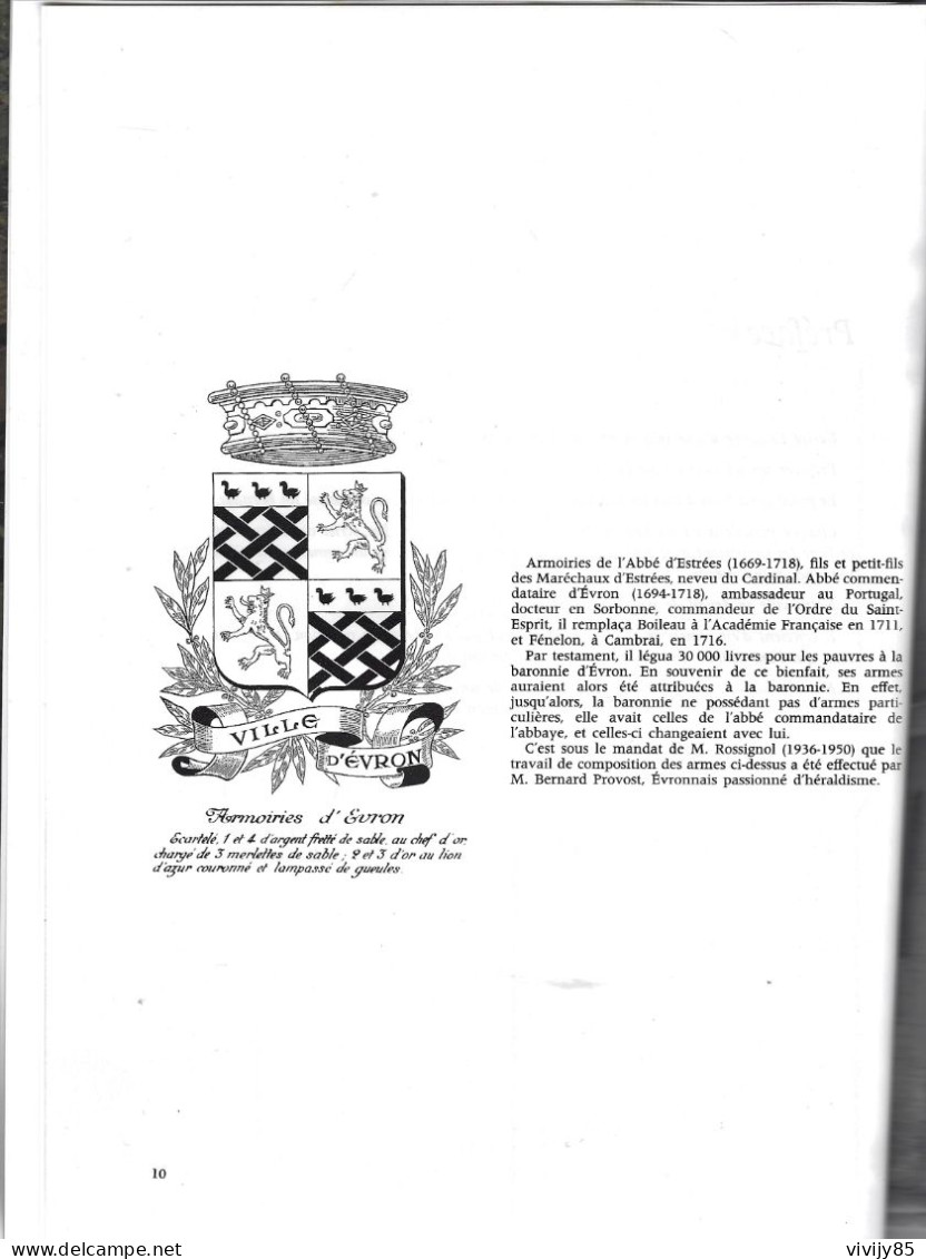 44 - T.Beau Livre Illustré " EVRON D'hier à Aujourd'hui " - 253 Pages - 1991 - Pays De Loire