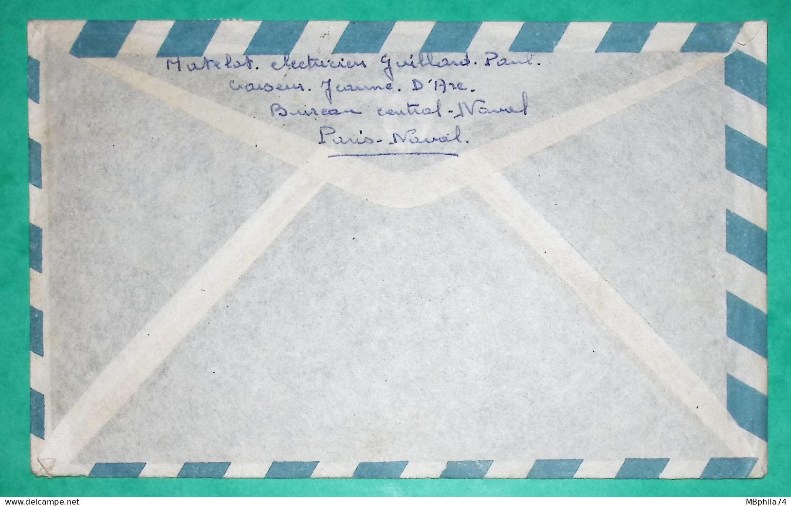 LETTRE PAR AVION ST PIERRE ET MIQUELON FRANCE LIBRE 2FR + 10FR CROISEUR JEANNE D'ARC POUR PARIS 1943 COVER FRANCE - Posta Marittima