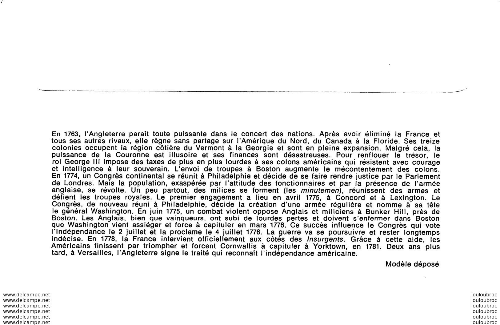 PREMIER JOUR D'EMISSION F.D.C  N°962  15/05/1976  BICENTENAIRE DE L'INDEPENDANCE DES ETATS UNIS D'AMERIQUE - 1970-1979