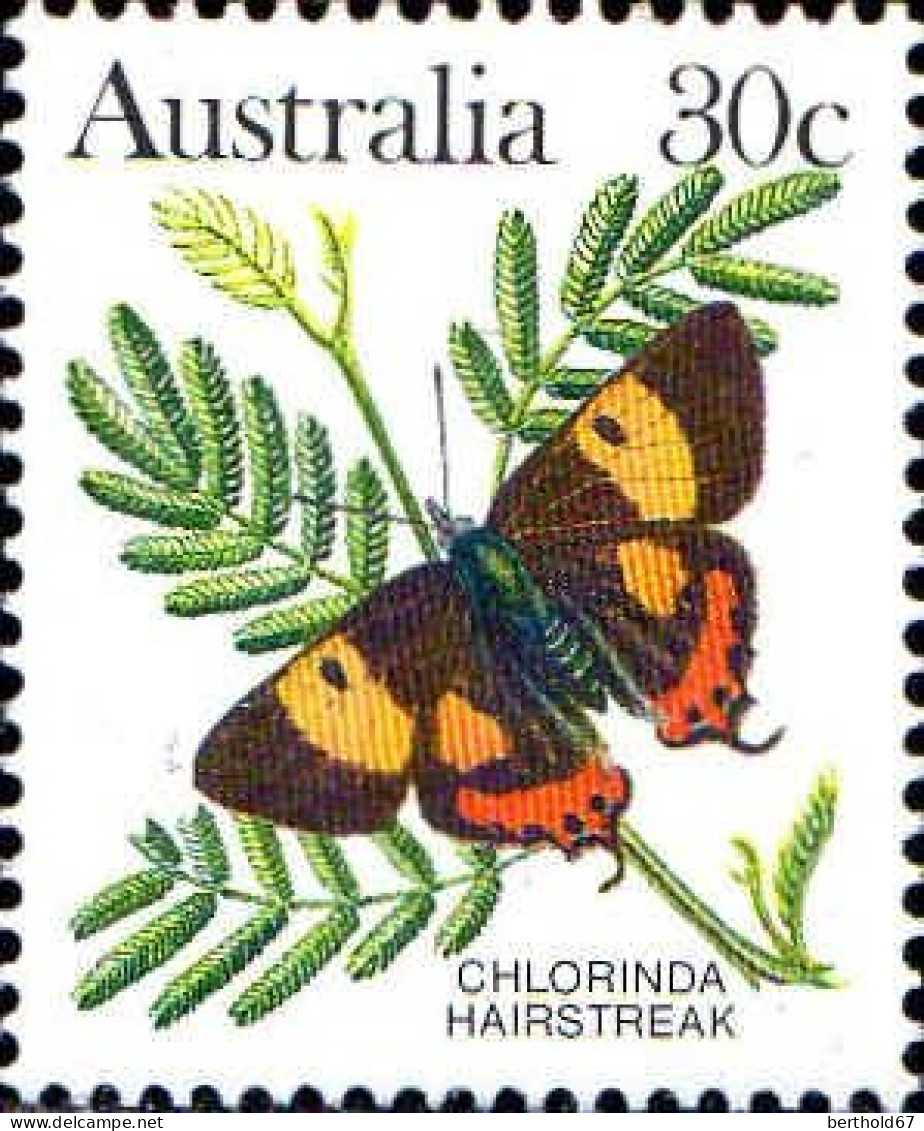 Australie Poste N** Yv: 825/834 Faune & Flore 5.Serie Papillons - Neufs