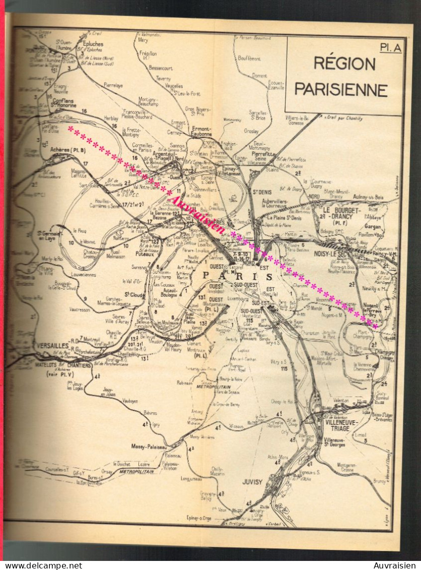 S.N.C.F Région De L'Ouest Chemins De Fer Et Gares...120 Planches Environs... Format 15 Cm X 36 Cm... 1957 ... - Ferrovie