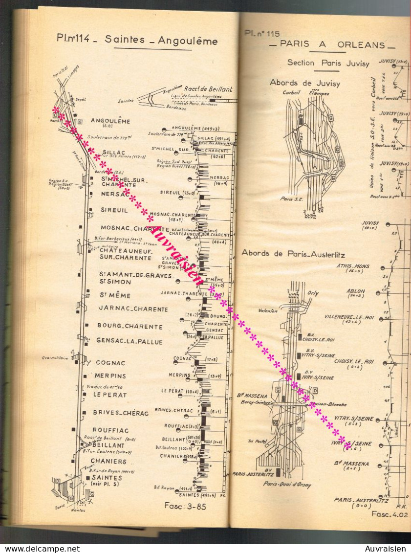 S.N.C.F Région de l'Ouest Chemins de Fer et Gares...120 Planches environs... Format 15 cm X 36 cm... 1957 ...