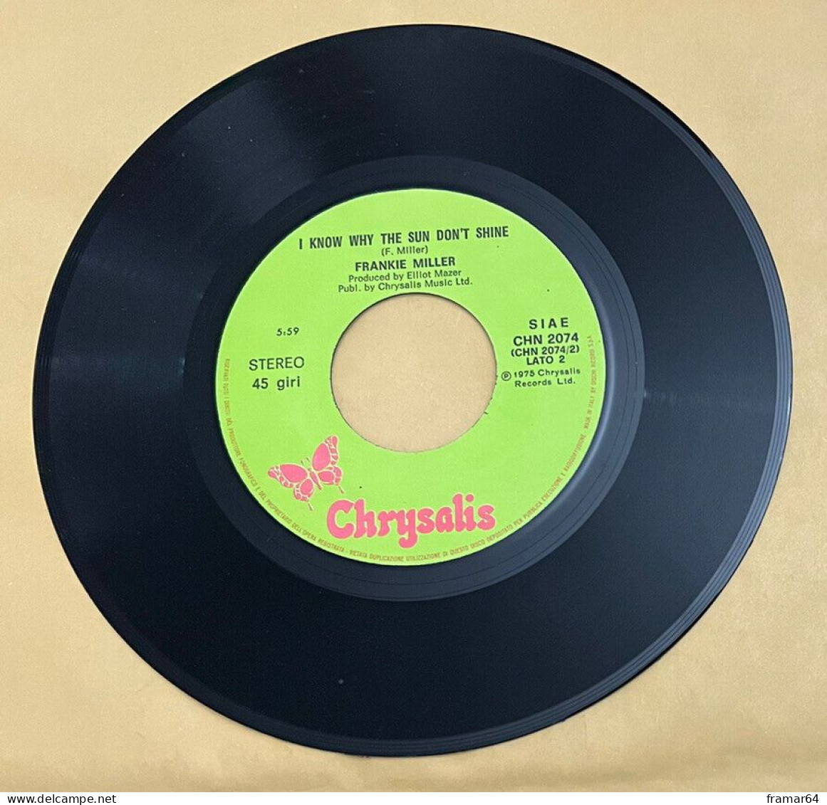 45 Giri The Frankie Miller Band ‎– A Fool In Love - 1975 CHN 2074 - Andere & Zonder Classificatie