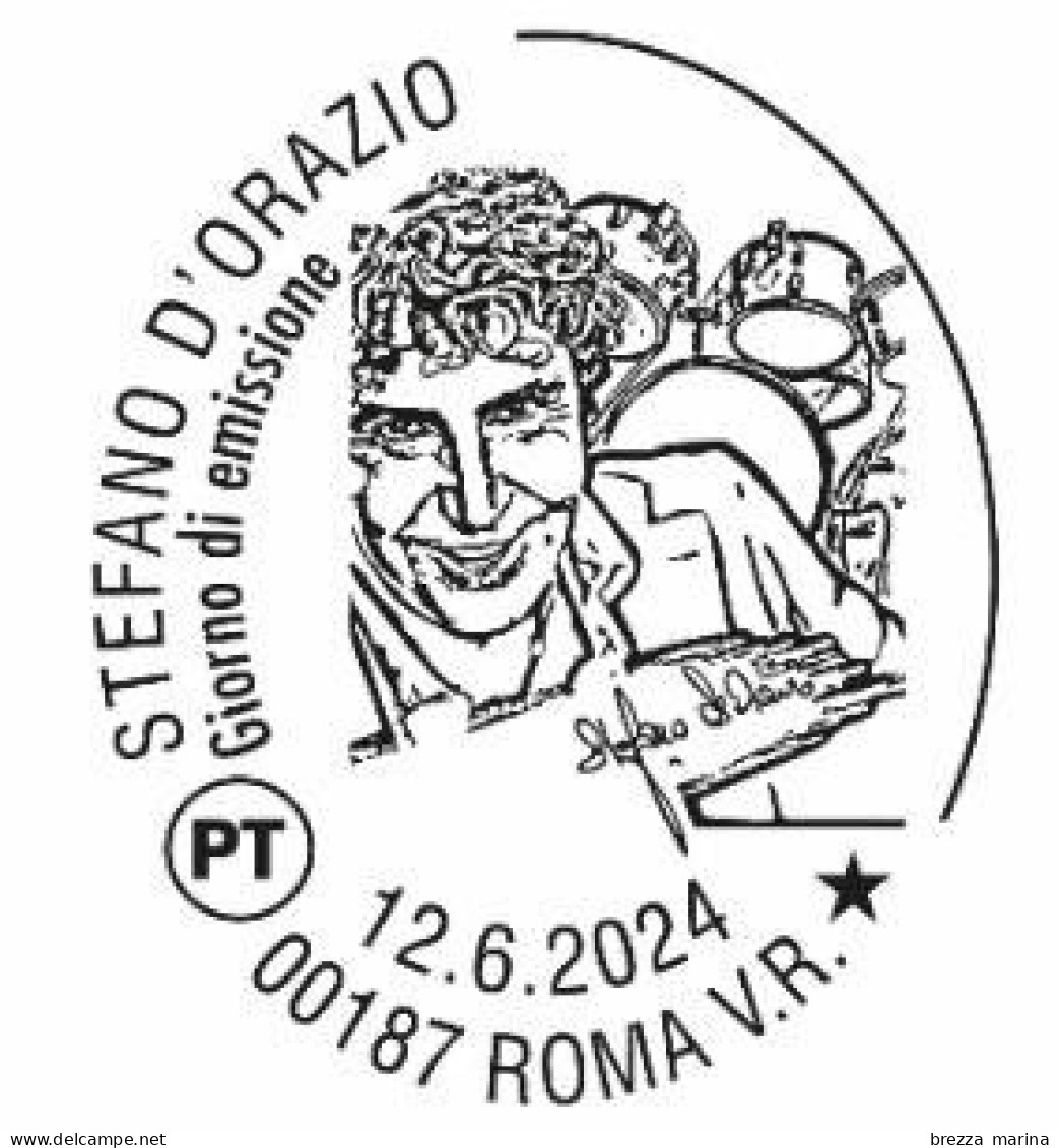 Nuovo - MNH - ITALIA - 2024 - Stefano D’Orazio, Batterista – Ritratto – I Pooh - B - Barre 2425 - Bar-code