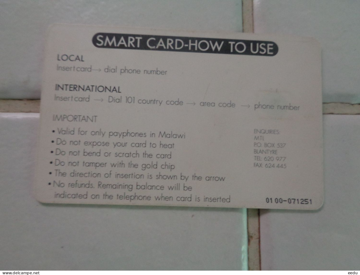 Malawi Phonecard - Malawi