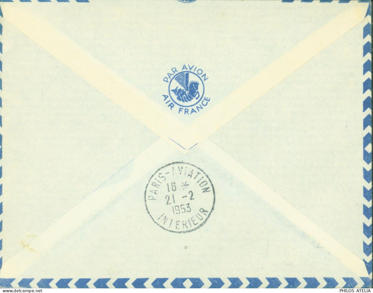 Cachet Première Liaison Aéropostale Directe Japon Viet Nam France Tokyo Saigon Paris 19 2 1953 Air France - 1927-1959 Lettres & Documents