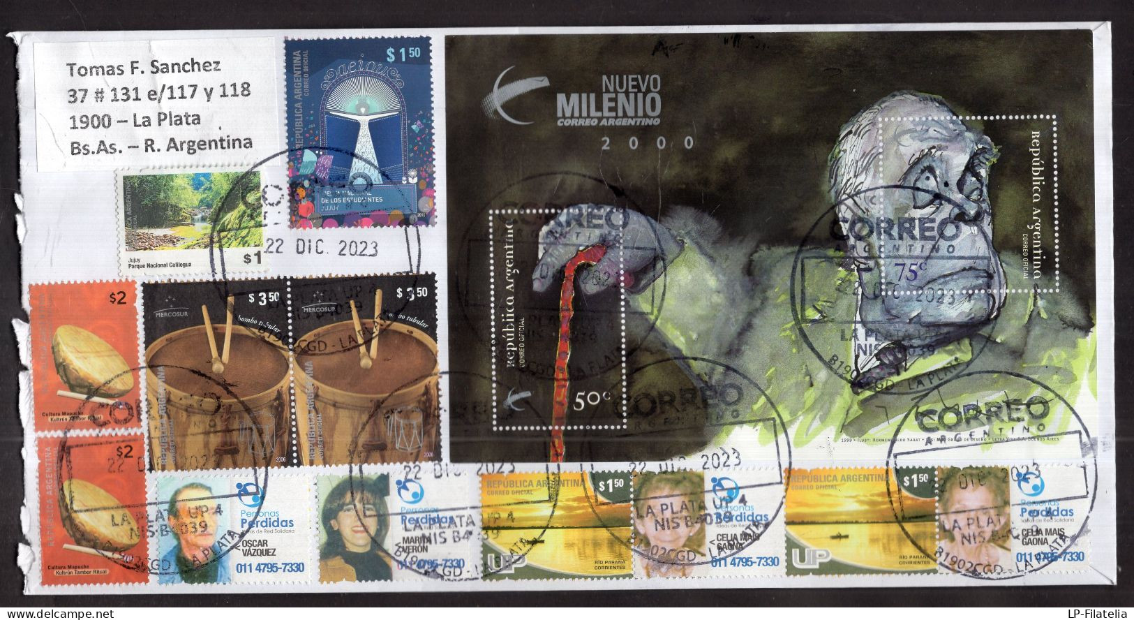 Argentina - 2023 - Letter - Modern Stamps - Diverse Stamps - Covers & Documents