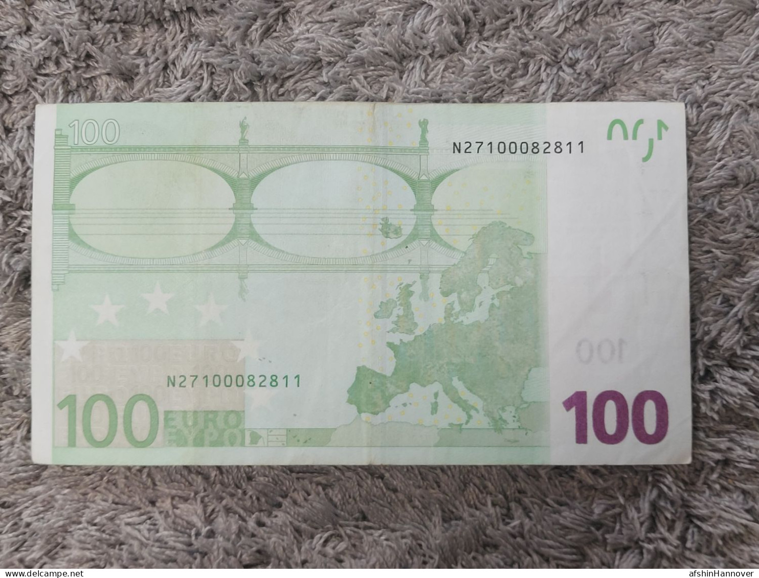 European Union  100 Euro Banknote 2002 Rare N Series Austria 100€ 2002 - 100 Euro