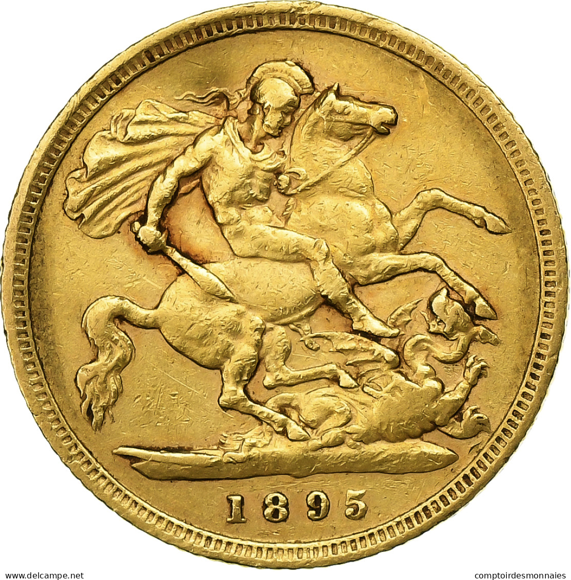 Grande-Bretagne, Victoria, 1/2 Sovereign, 1895, Or, TTB, KM:784 - 1/2 Sovereign