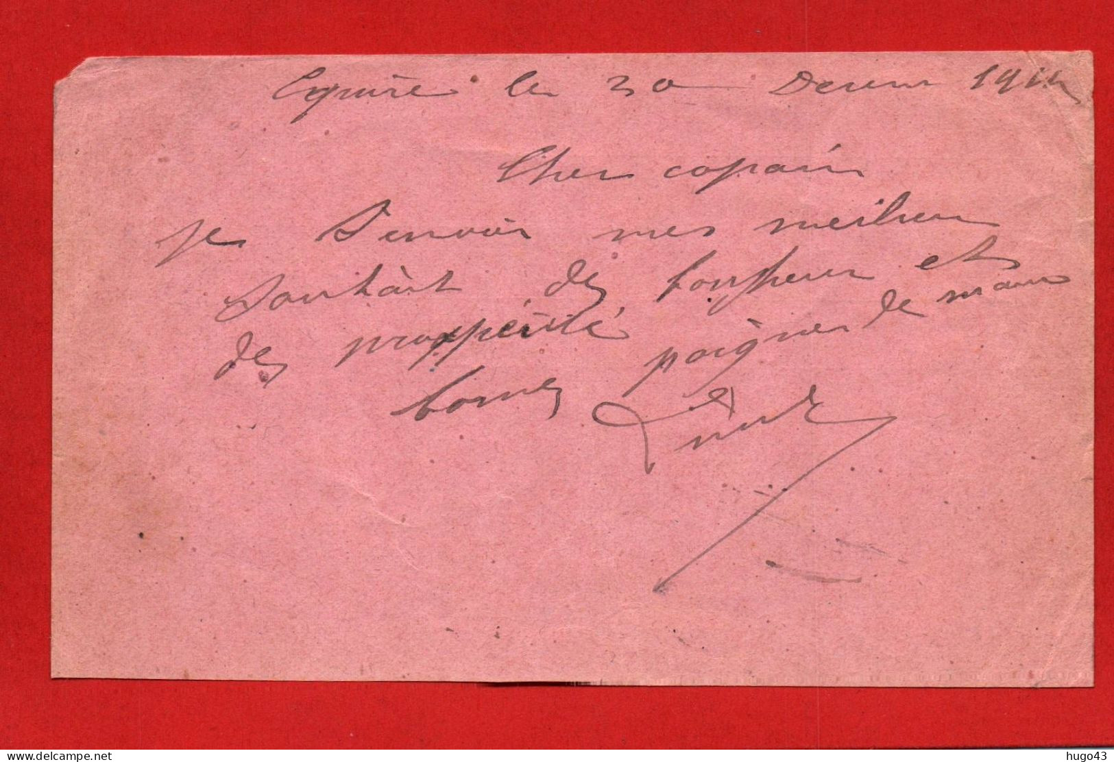 (RECTO / VERSO) CARTE POSTALE CORRESPONDANCE MILITAIRE - LE 01/01/1916 - CACHET CONVOIS D' AUTOMOBILES - Brieven En Documenten