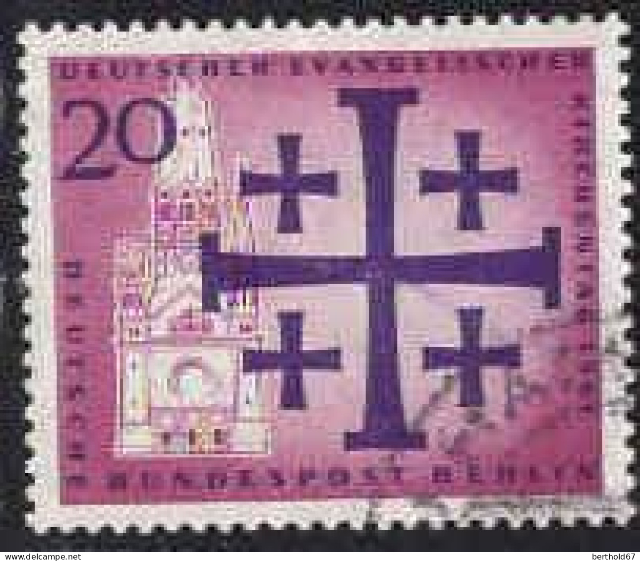 Berlin Poste Obl Yv:193/194 Journée De L'Eglise Evangélique (Beau Cachet Rond) (Thème) - Usati