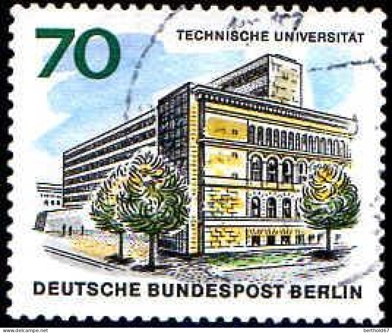 Berlin Poste Obl Yv:230/241 Bâtiments de Berlin (Beau cachet rond)