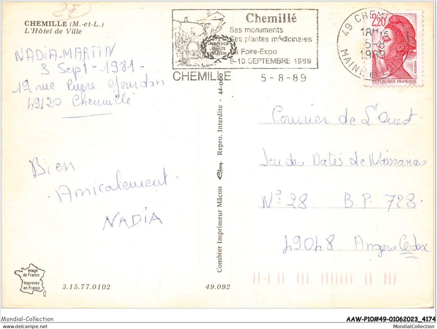 AAWP10-49-0874 - CHEMILLE - L'Hôtel De Ville - Chemille