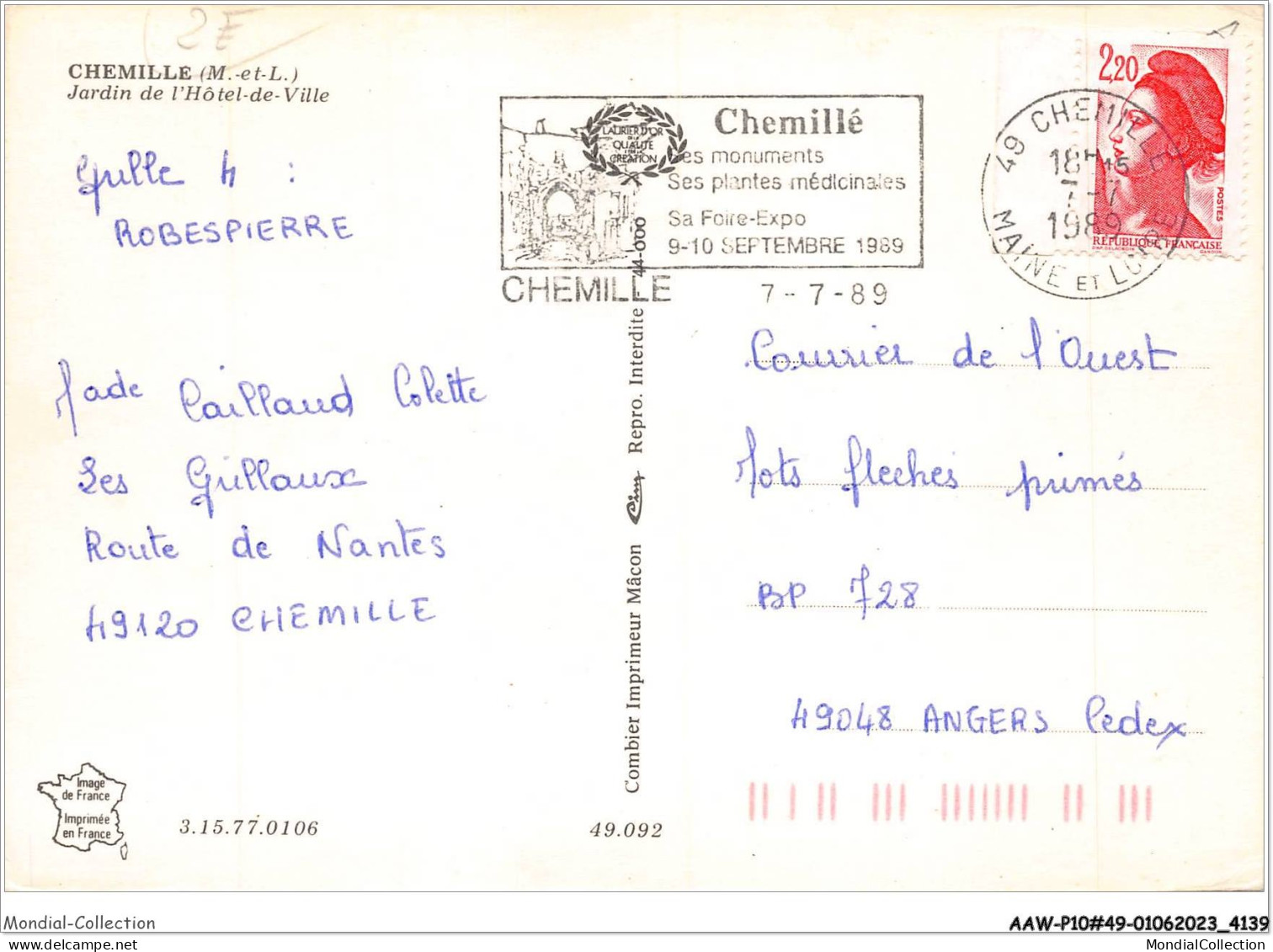 AAWP10-49-0856 - CHEMILLE - Jardin De L'Hôtel-de-ville - Chemille