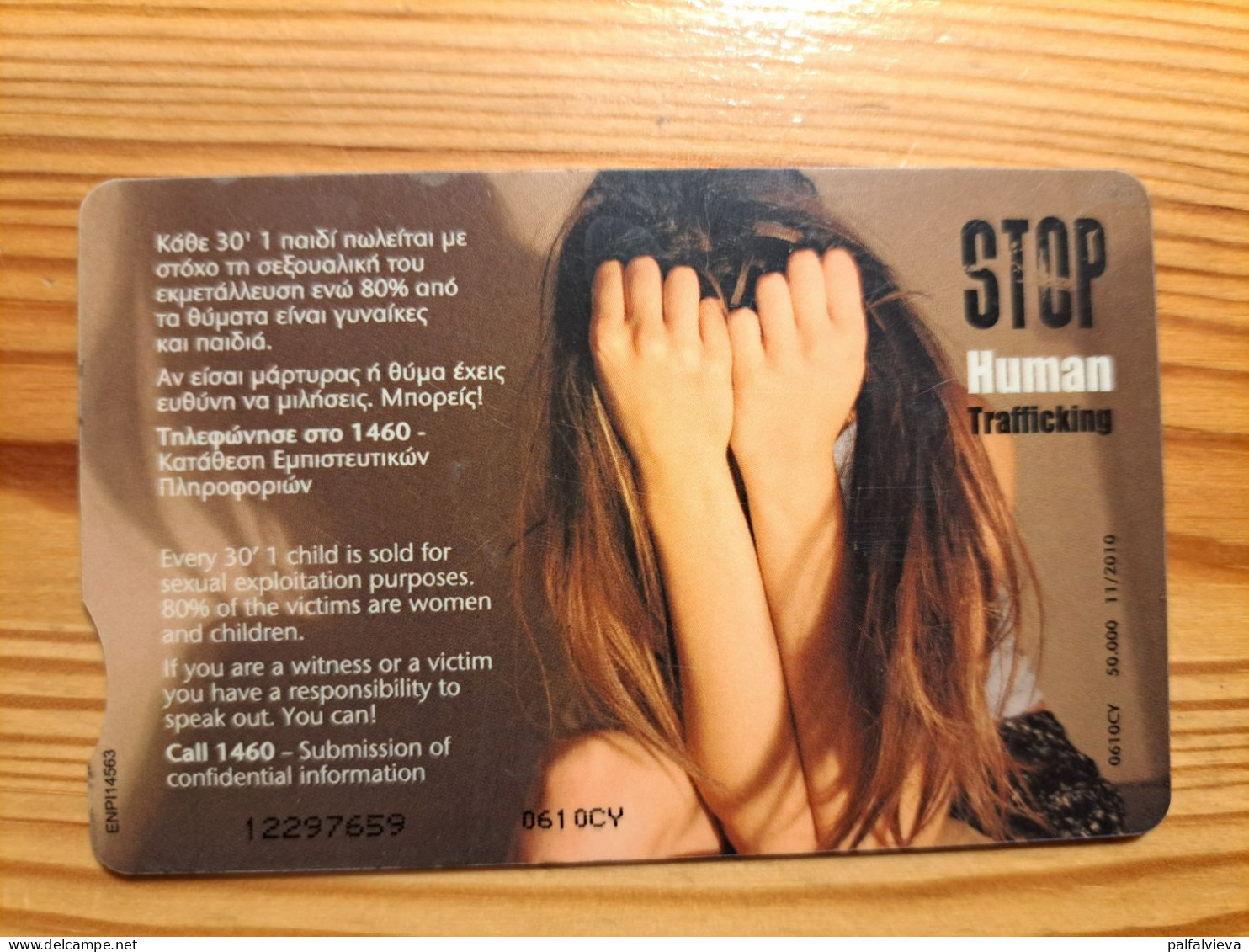 Phonecard Cyprus - Stop Human Trafficking - Zypern