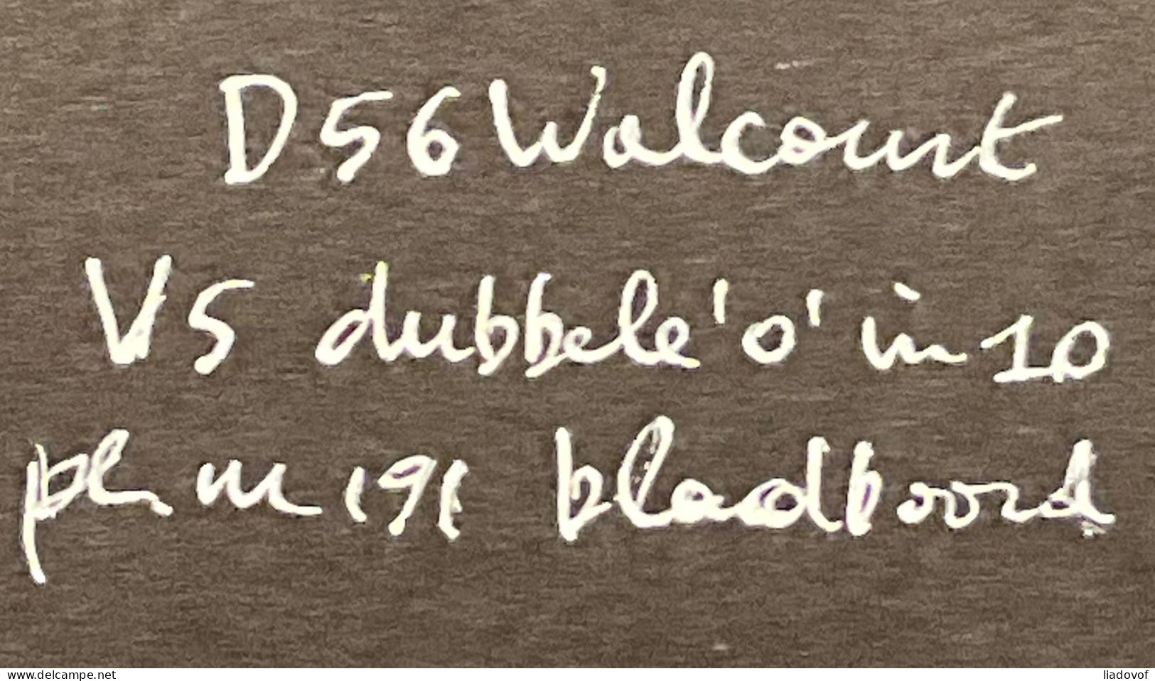 Epaulet OBP 1V25 - 10c Brun - D56 WALCOURT - V25 : 'double Frappe' (pos. 191) - 1849 Epaulettes