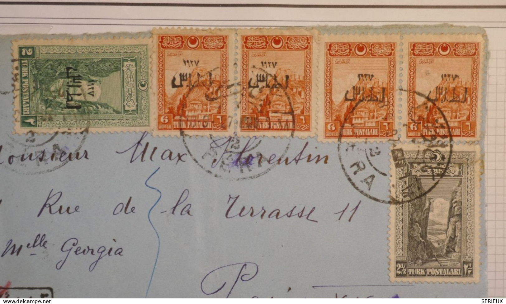 DR3 TURQUIE  LETTRE RECO DEVANT   1961   A PARIS FRANCE    +AFF.  INTERESSANT++++ - Brieven En Documenten