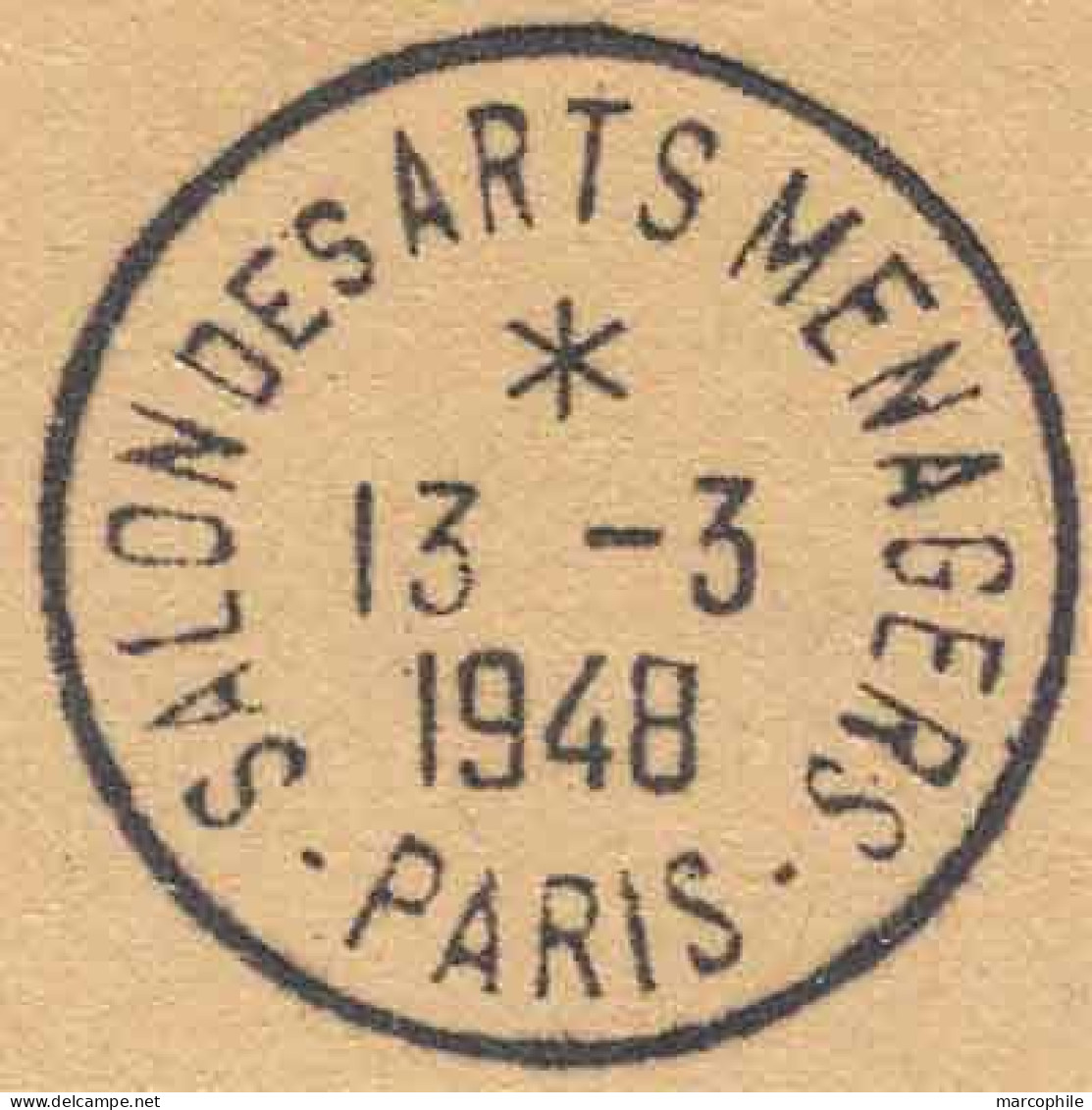 PARIS - SALON DES ARTS MENAGERS  / 1949 OBLITERATION TEMPORAIRE SUR LETTRE COMPLETE - Storia Postale