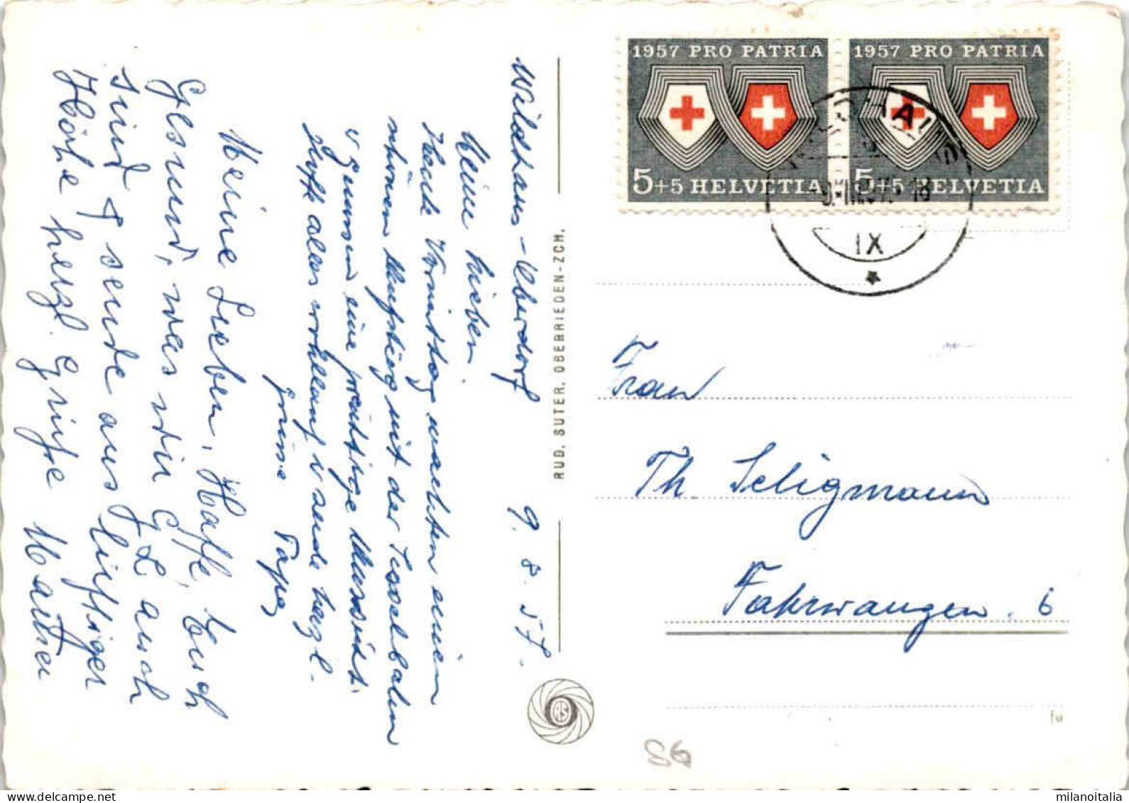 Wildhaus Mit Sesselbahn Und Schafberg (5323) * 9. 8. 1957 - Wildhaus-Alt Sankt Johann
