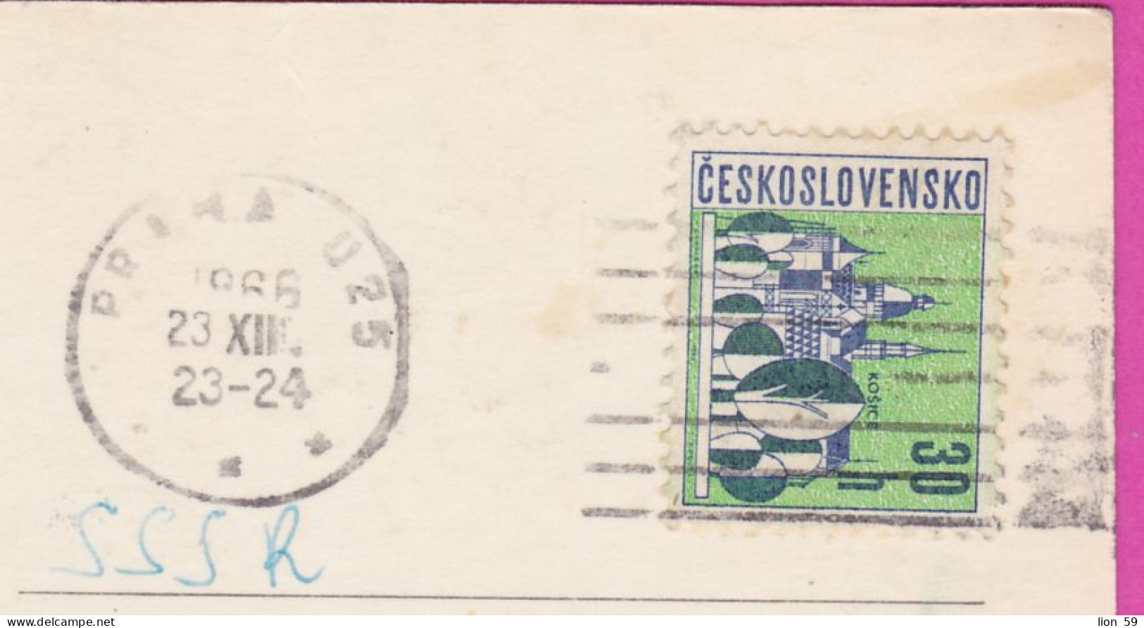 294619 / Czechoslovakia - Vánoční Pozdrav Z Prahy , Winter Prague PC 1966 USED 30h Czech Towns - Košice Kosice - Briefe U. Dokumente