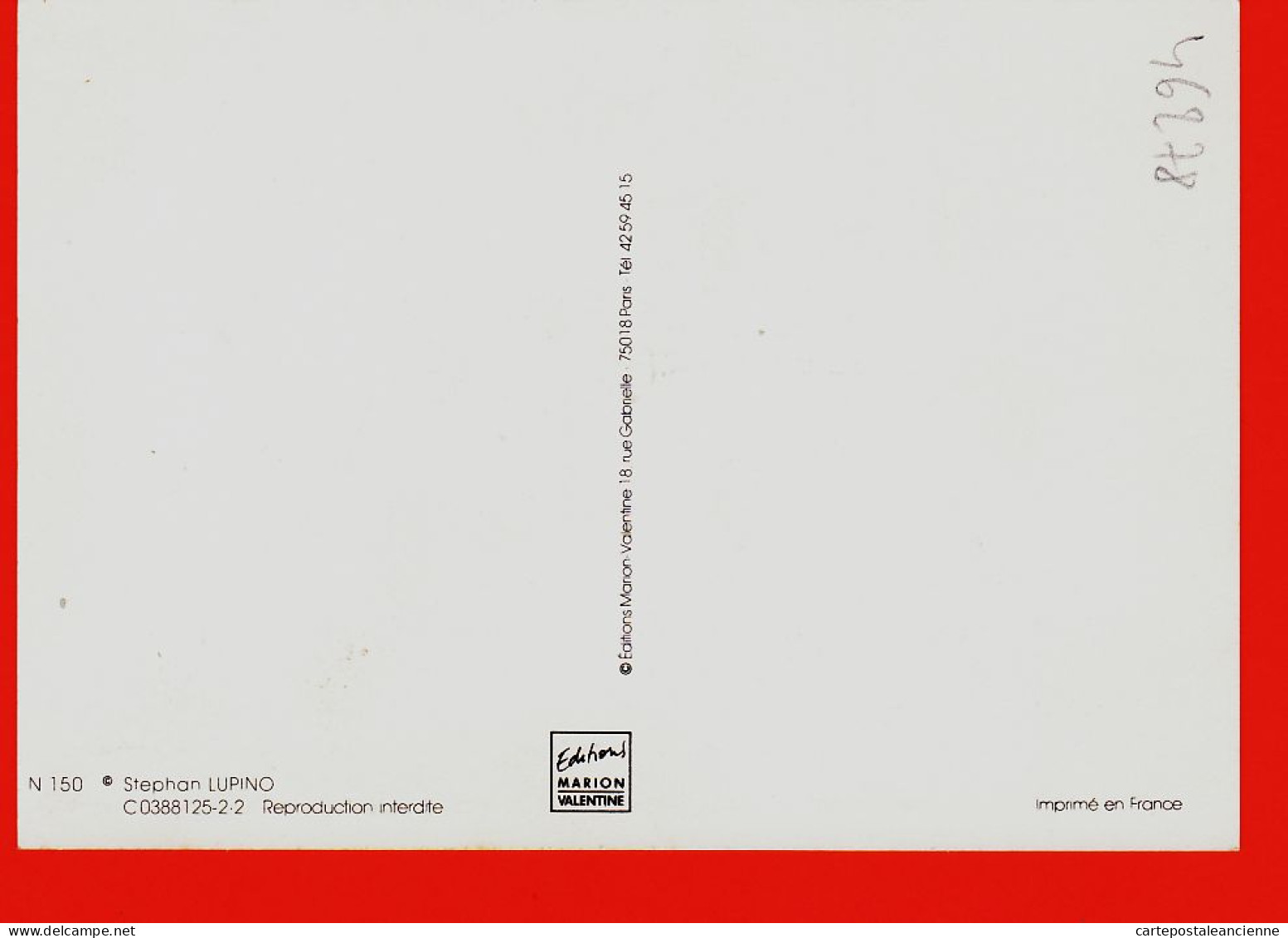 05733 / Stephan LUPINO 1990s Editions MARION-VALENTINE N-150 - Altri & Non Classificati