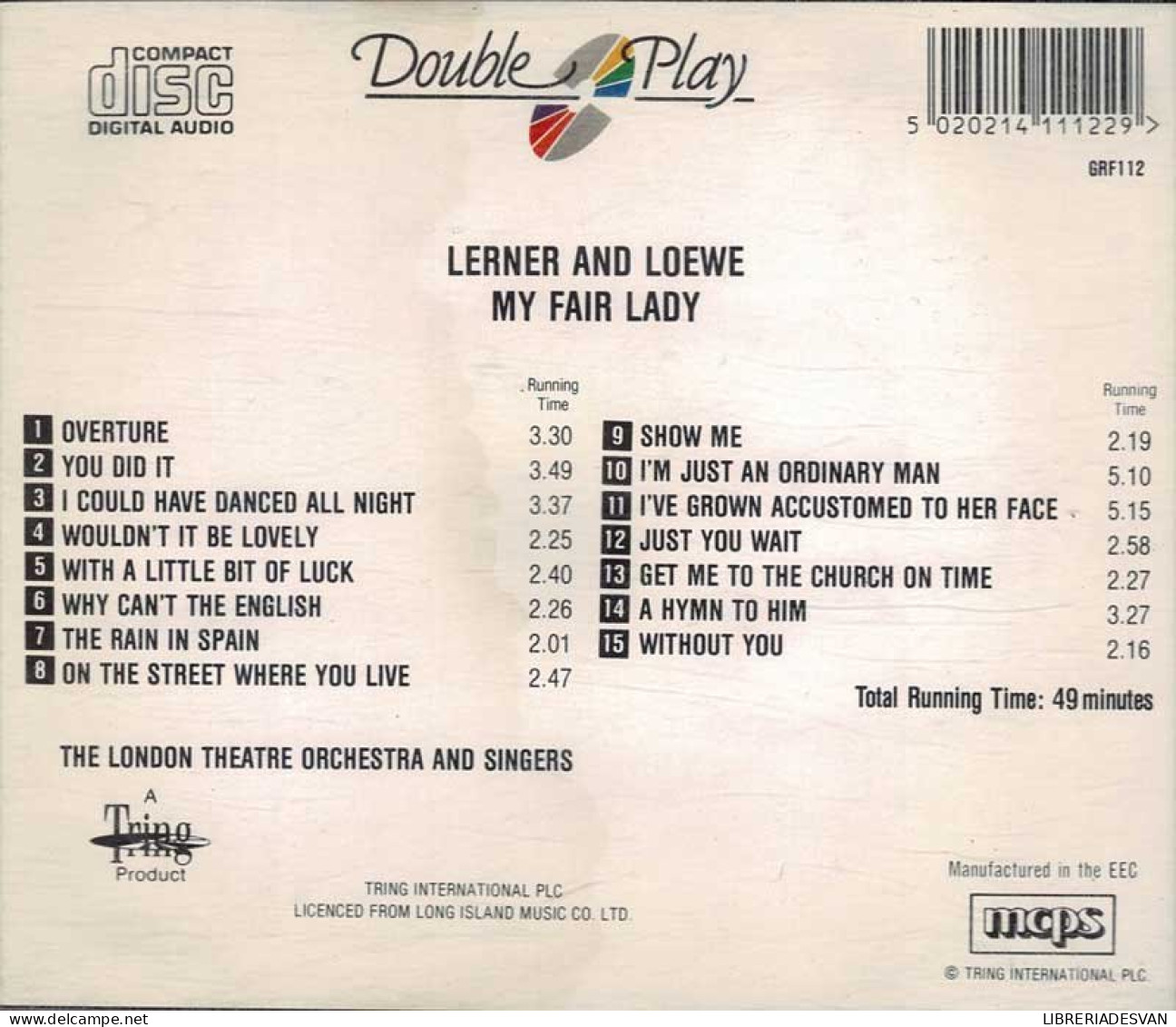 Lerner And Loewe - My Fair Lady. CD - Filmmuziek