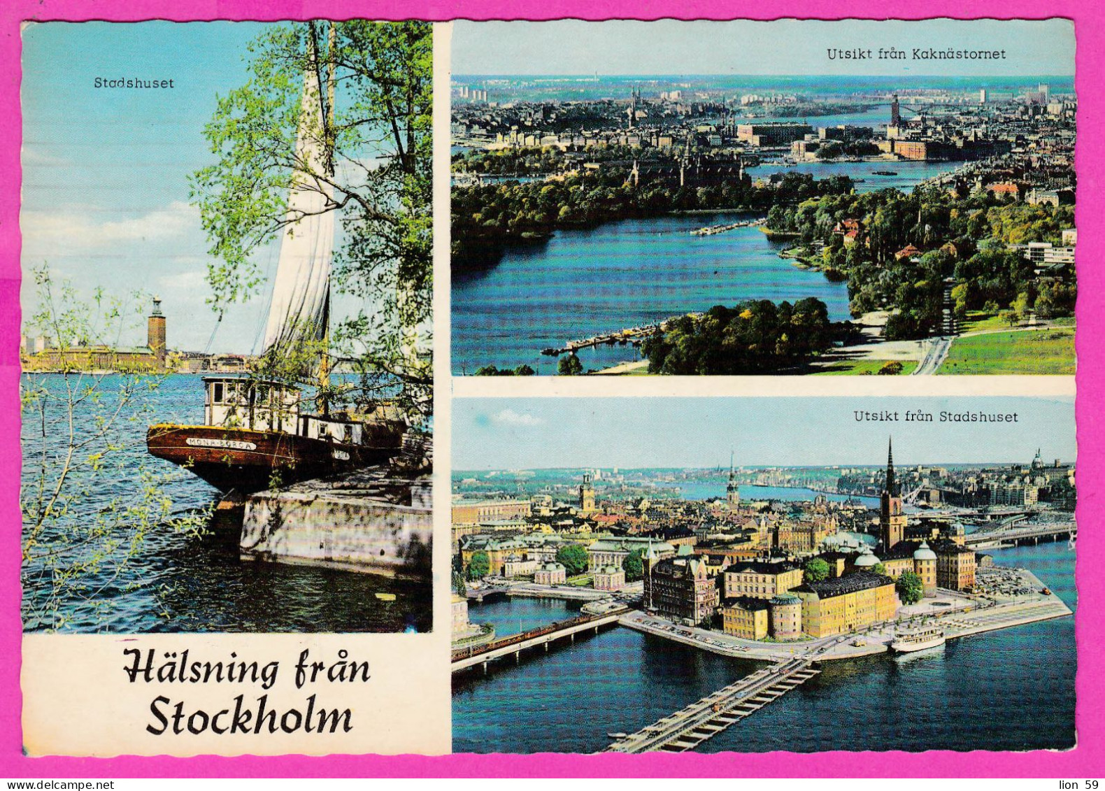 294636 / Sweden  Stockholm Stadshuset Kaknastornet Stadshuset PC 1967 Praha USED 30h Czech Towns - Košice Czechoslovakia - Lettres & Documents