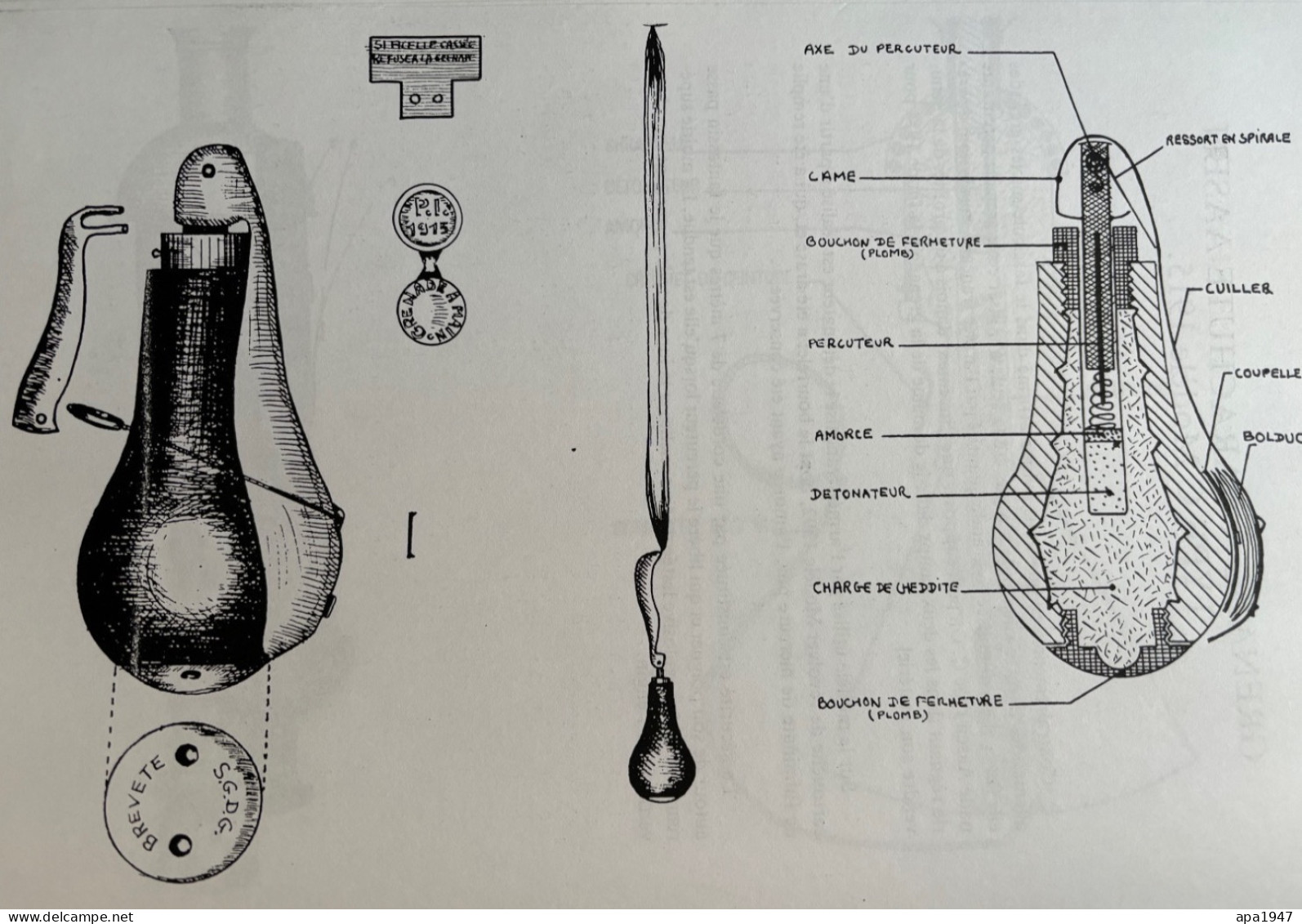 GRENADE P1 modèle 1915 France