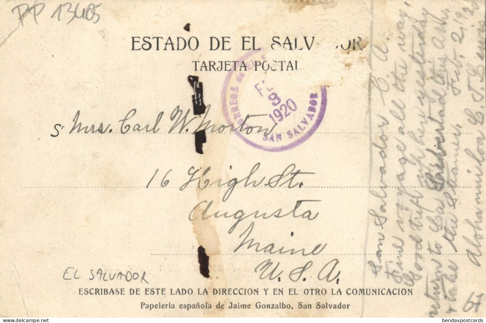 El Salvador, SAN SALVADOR, Corral De La Finca Aires Lomas De San Jacinto (1900s) - El Salvador