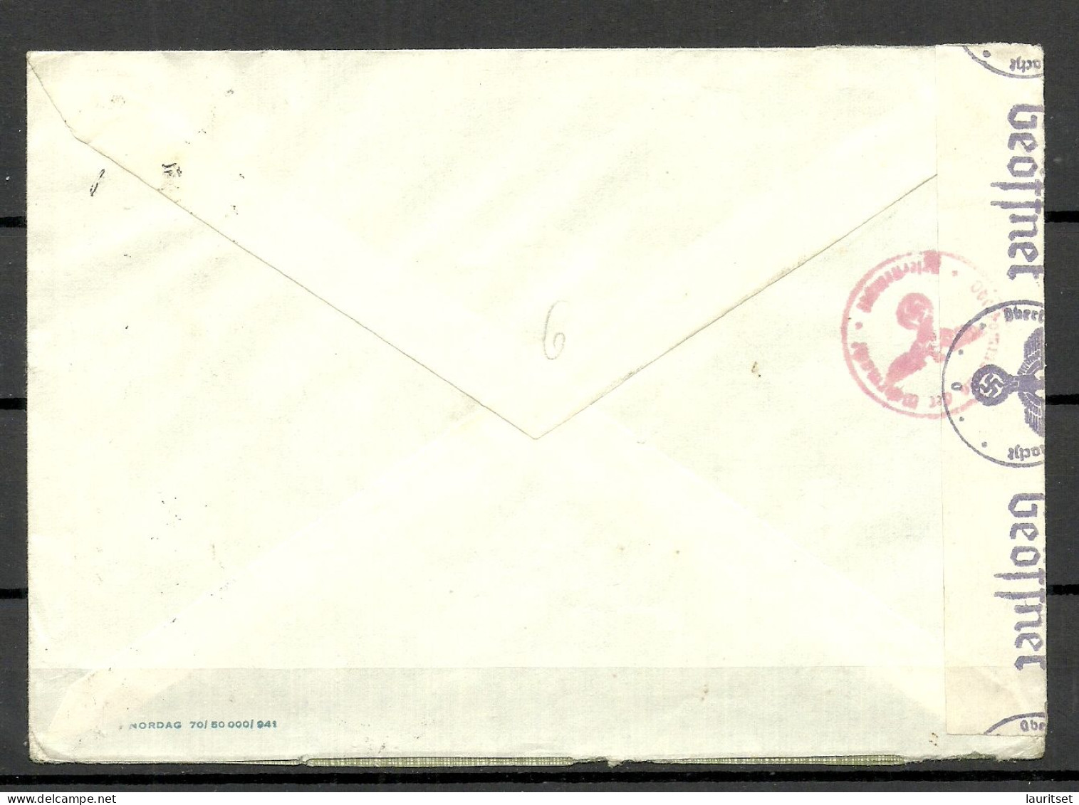 NORWAY 1942 O Oslo Censored Cover Norwegian + German Censor Markings - Covers & Documents