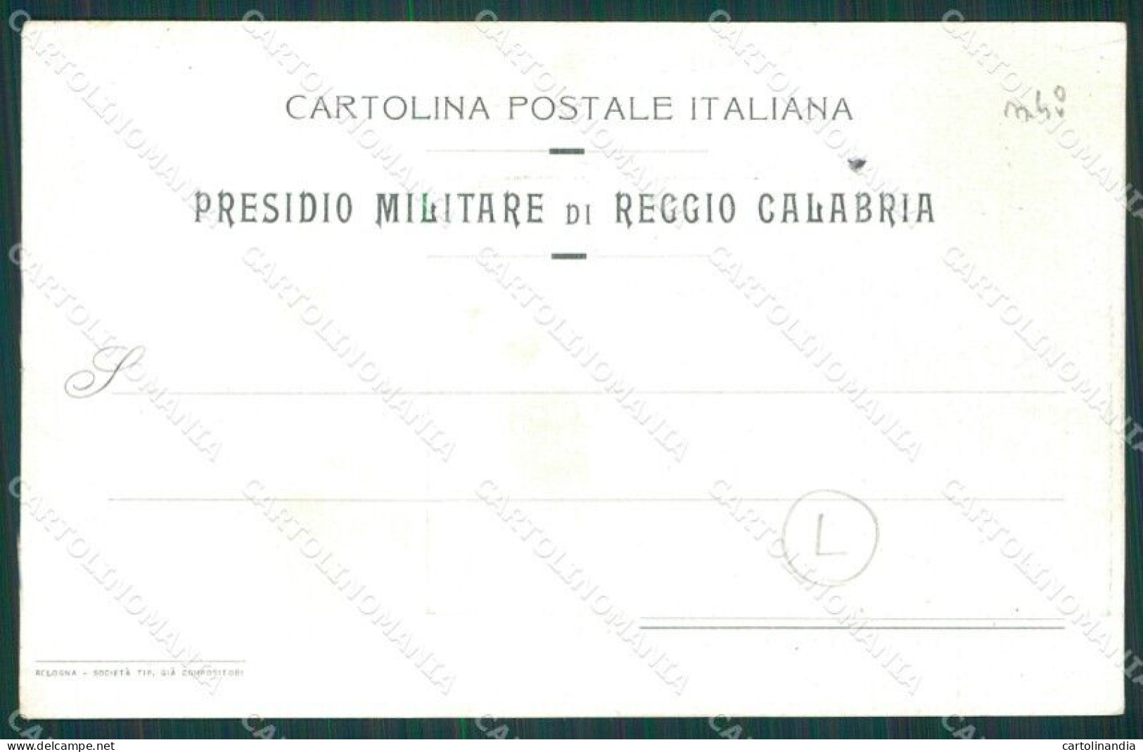 Reggio Calabria Bologna Militari Agricoltura Cartolina QZ4364 - Reggio Calabria
