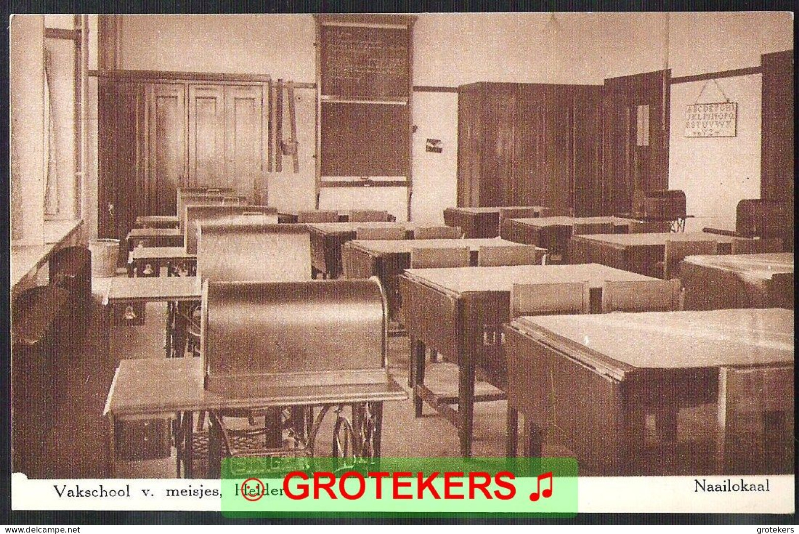 DEN HELDER Vakschool voor meisjes 5 verschillende kaarten ca 1925