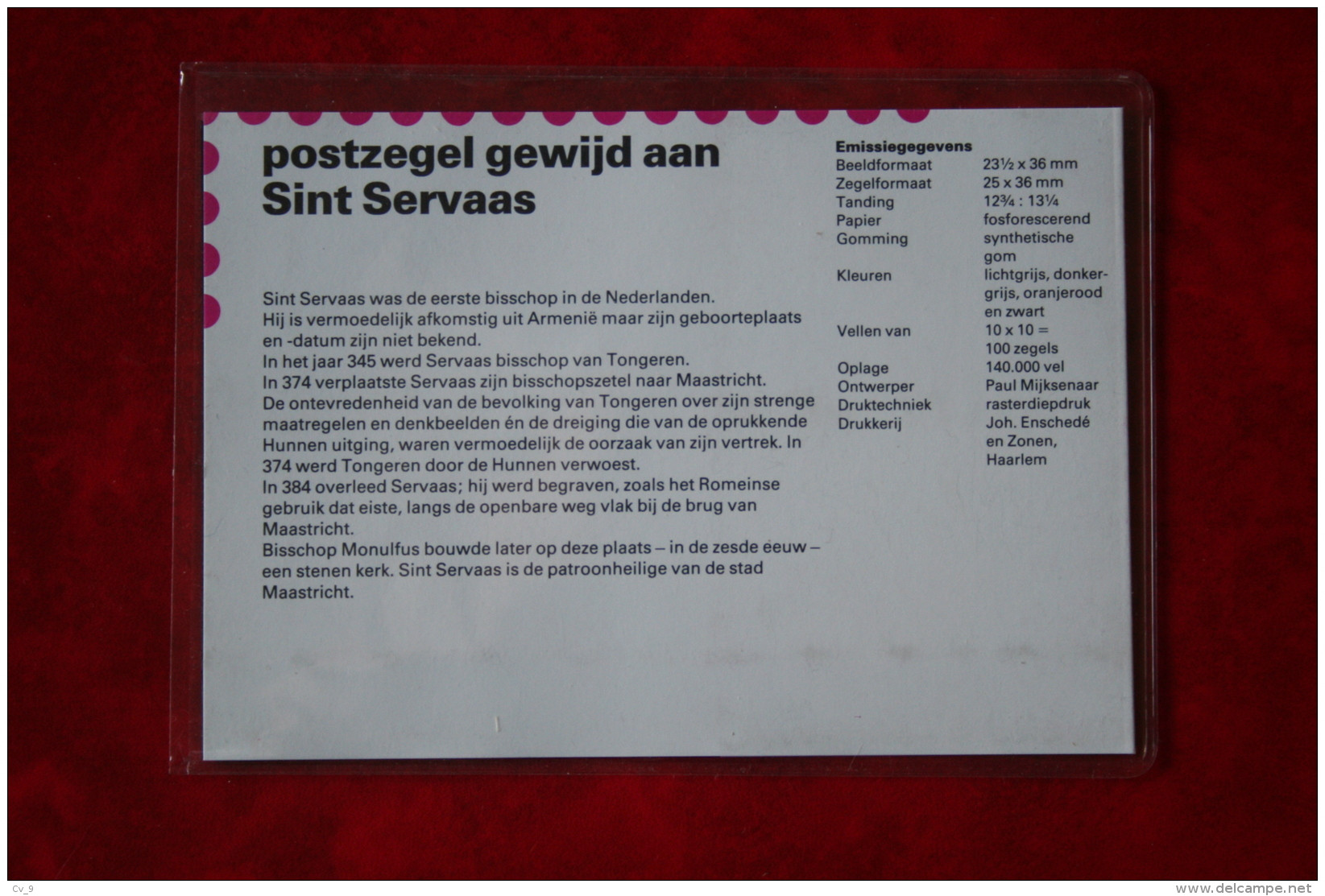 8 Mei 1984 St Servaas PZM 19 Postzegelmapje Presentation Pack POSTFRIS MNH ** NEDERLAND NIEDERLANDE NETHERLANDS - Ungebraucht