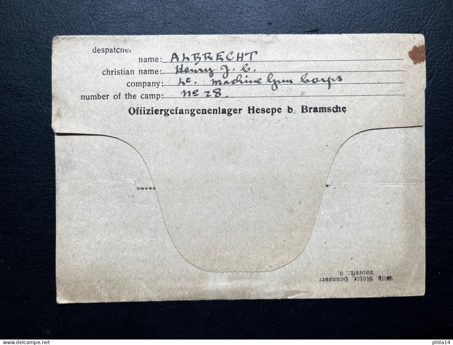 CARTE KRIEGSGEFANGENENSENDUNG 1918 /  POUR NICE FRANCE - Gevangenenpost