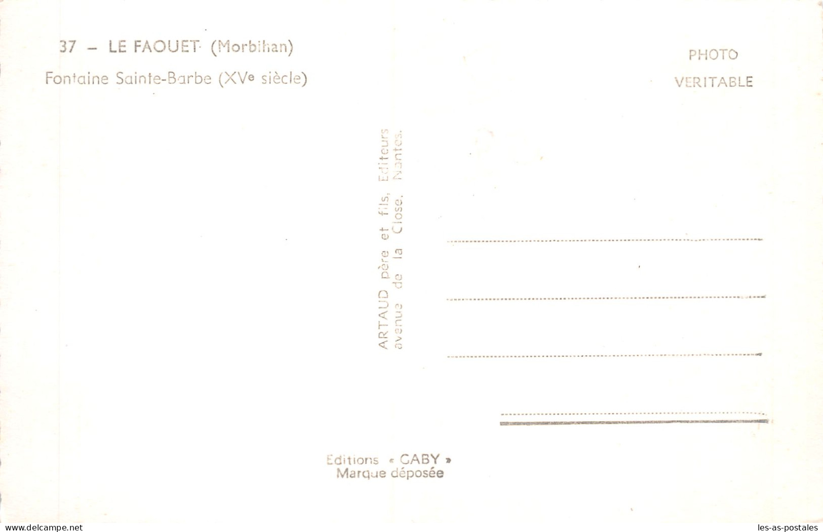 56 LE FAOUET FONTAINE SAINTE BARBE - Le Faouet