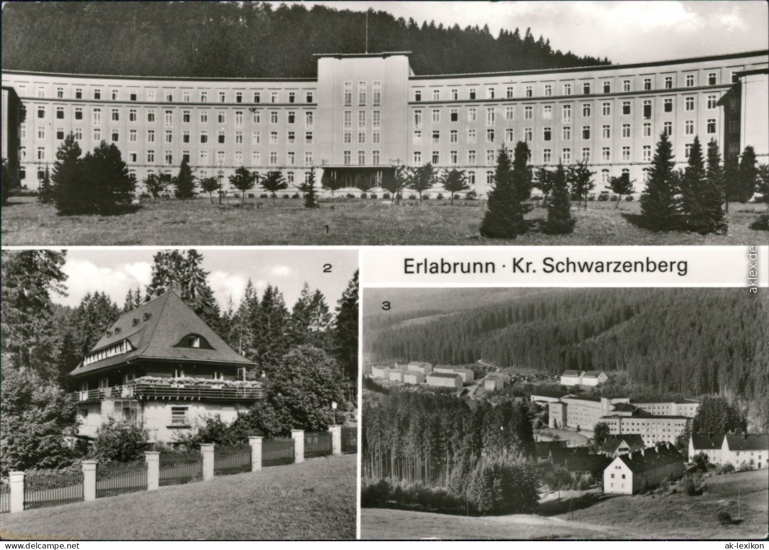 Erlabrunn-Breitenbrunn (Erzgebirge) Bergarbeiterkrankenhaus  Ärztekasino,  1981 - Breitenbrunn