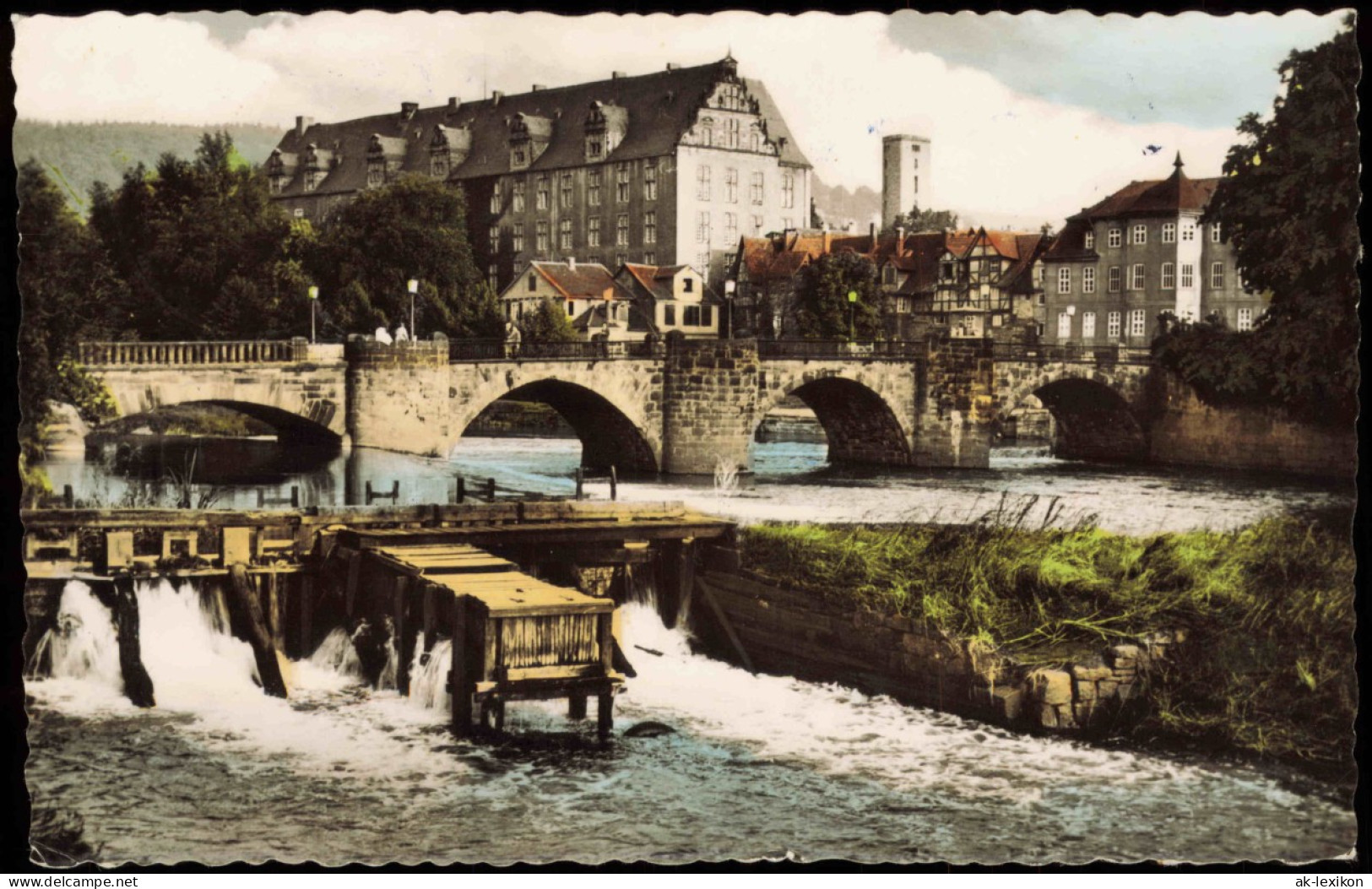 Hann. Münden Alte Werrabrücke Und Blick Auf Das Welfenschloß 1960 - Hannoversch Muenden