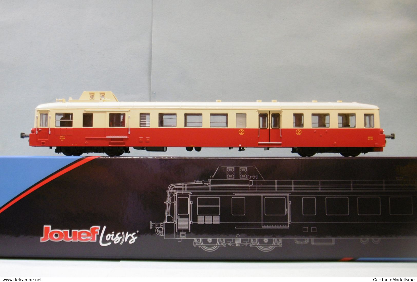 Jouef - Autorail PICASSO X 3800 SNCF Rouge Crème ép. III Réf. HJ2617 Neuf HO 1/87 - Locomotives